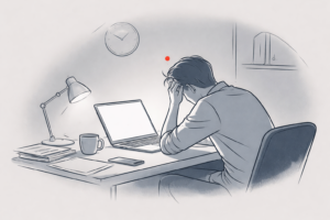 men thinking at night